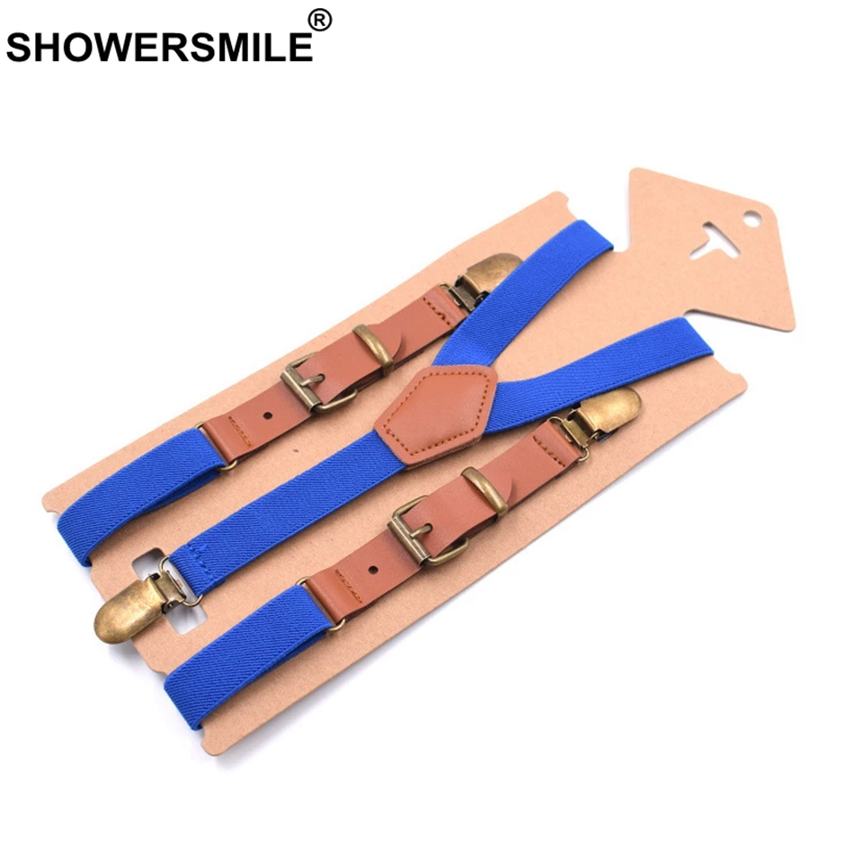 Мужские кожаные подтяжки shouresmile синие мужские для брюк Y Back женские свадебные