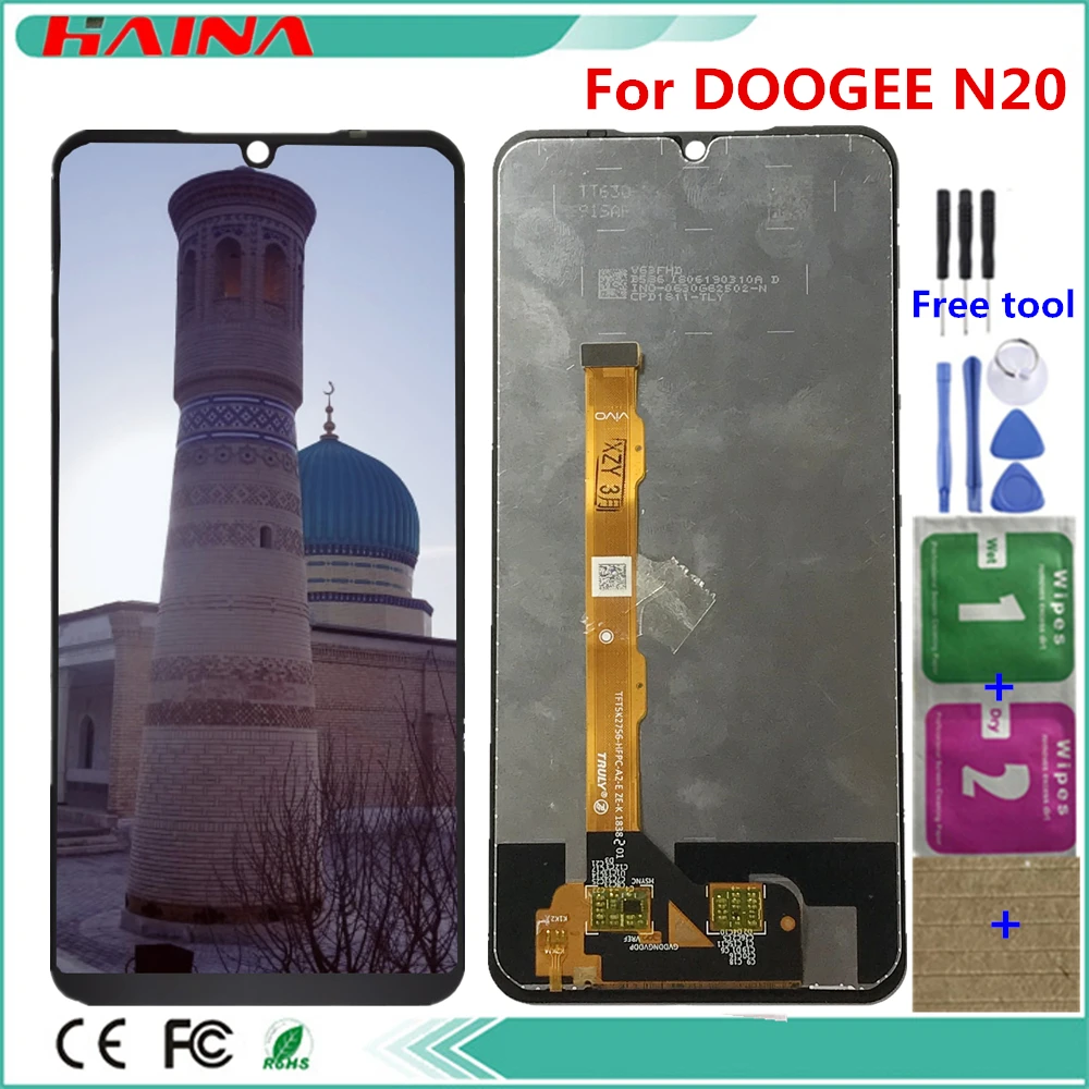 6 3 дюймовый ЖК дисплей для телефона DOOGEE N20 + кодирующий преобразователь