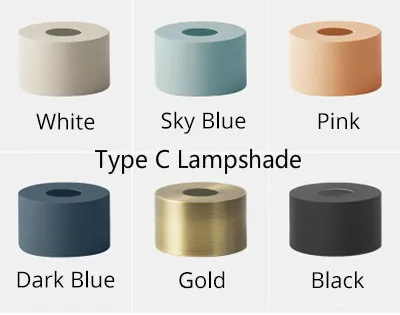 Type C Lampshade LEDIARY разноцветный кулон огни Скандинавская гостиная железная висячая лампа Кафе Декор для ресторана Droplights осветительные приборы для внутреннего использования - Цвет корпуса: Type C Lampshade