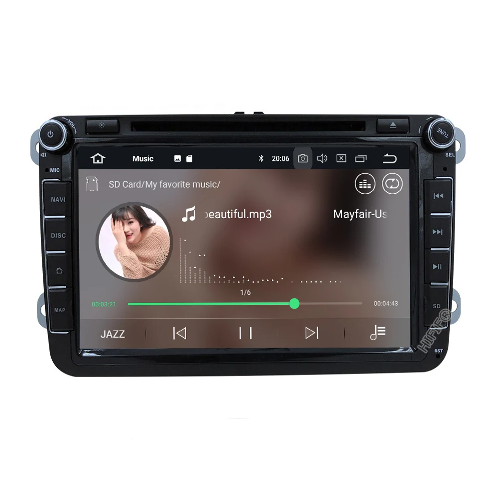 Clearance IPS DSP Android 9.0 2 din multimedia PLAYER For VW passat CC 3C b5 b6 golf 5 6 polo tiguan Turan Seat Altea Toledo BORA RADIO 4