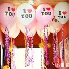 10 Pcs/lot 12 Inch Tahan Lama Aku Mencintaimu Hati Mutiara Lateks Balon Globos Ballons untuk Natal Pernikahan Valentine Dekorasi(China)