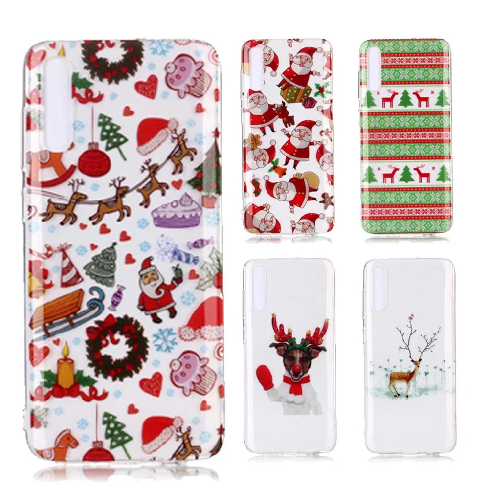 Новый модный Рождественский чехол для samsung Galaxy A20e A20 A30 A40 A50 A60 A70 с рисунком мягкий