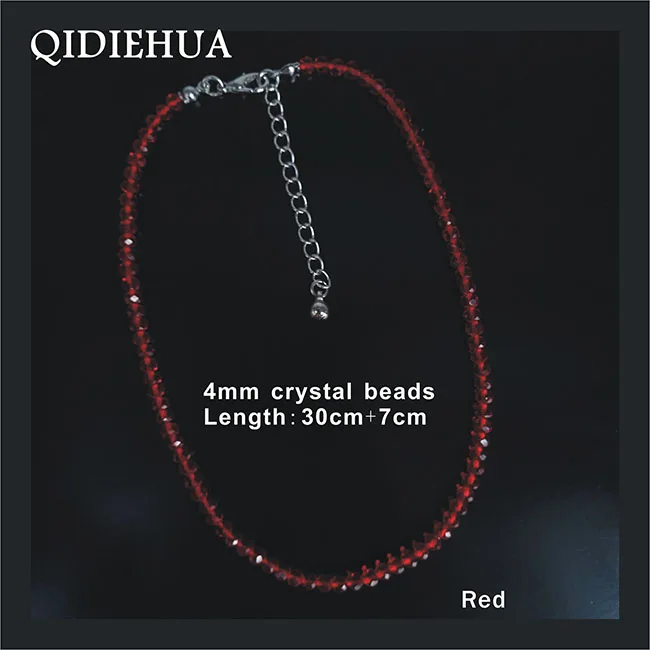 red Модные 14 Разноцветные Хрустальные Бусы короткое ожерелье для женщин сексуальная цепочка ключицы женская свадебная цепочка невесты Bijoux - Окраска металла: red