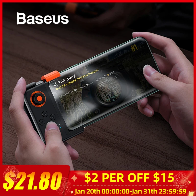  Baseus Gamepad Pubg for Mobile Phone Wireless Bluetooth Game Controlloer Trigger Programmable Keys 