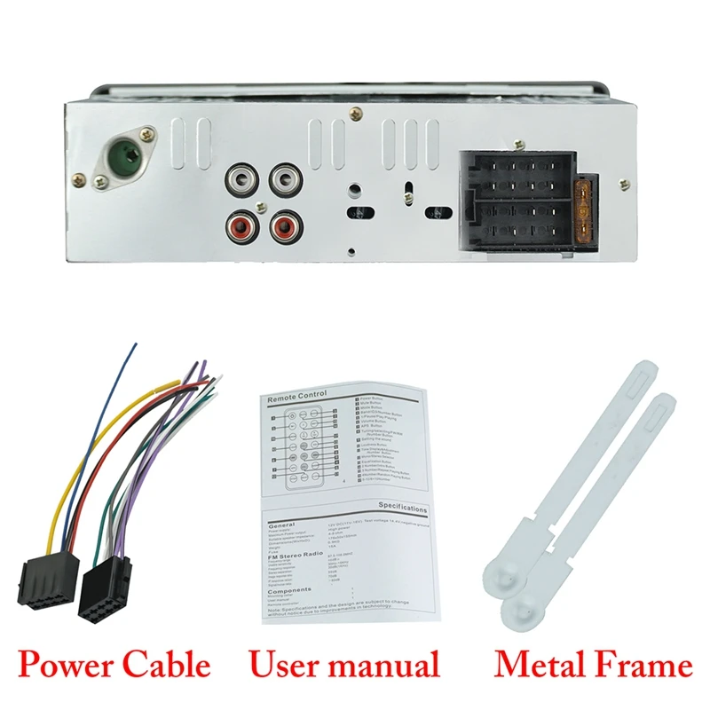 Автомобильный MP3-плеер, автомагнитола, 1 DIN, USB, быстрая зарядка, Bluetooth, громкая связь, цифровой медиаплеер, 4X25 Вт, fm-радио, поддерживает IOS и Android