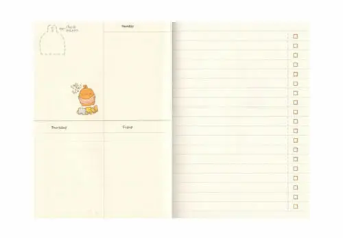 1 шт. "Molang Rabbit" милый ежемесячный недельный планировщик, записная книжка, дневник, офисные школьные принадлежности