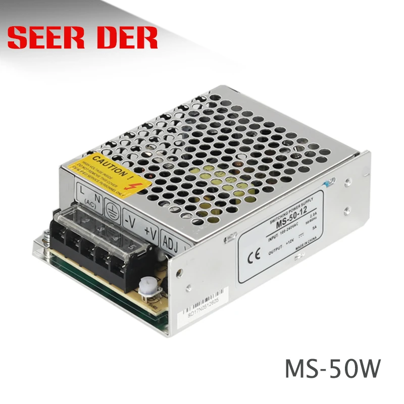 

MS-50-12 small electrical transformer 50w 220v ac 12v dc 4.2a mini power supply