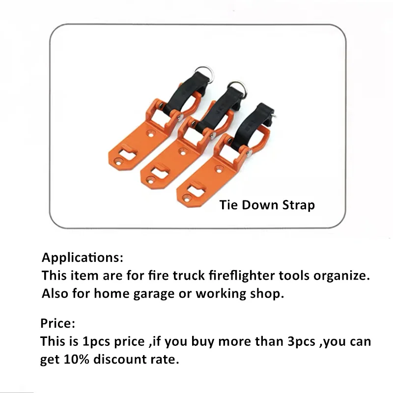ALWAYSME Universal Fire Fighter Tools Holder Tie Down Strap Fastener Clamp For Fire Trucks