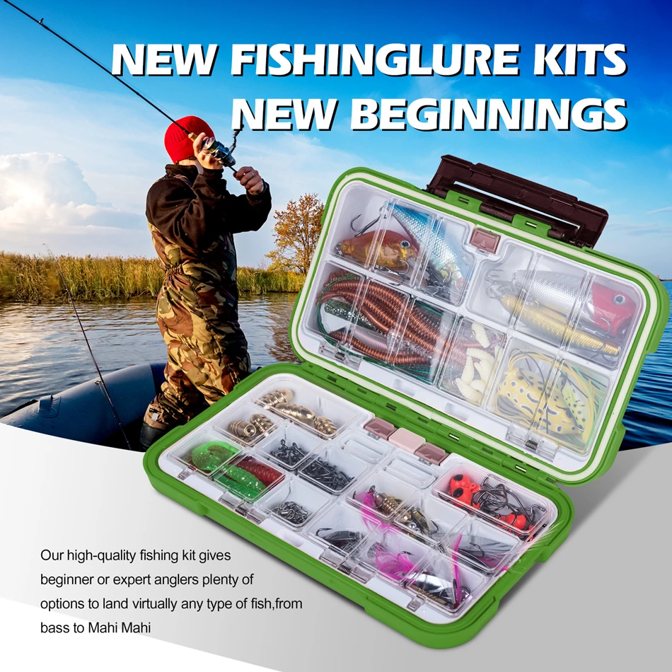 Goture Fishing Lure Set Fishing Hard Bait Vib Minnow Floating Popper Crankbait Spinner Wobblers