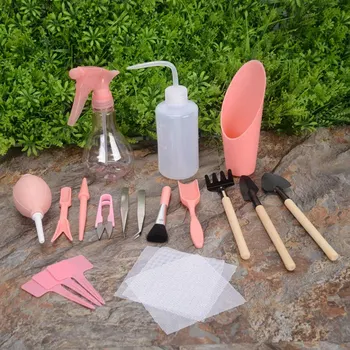 

16pcs Portable Mini Succulent Planting DIY Tool Transplanting Miniature Garden Planting Gardening Bonsai Sowing Tools Set
