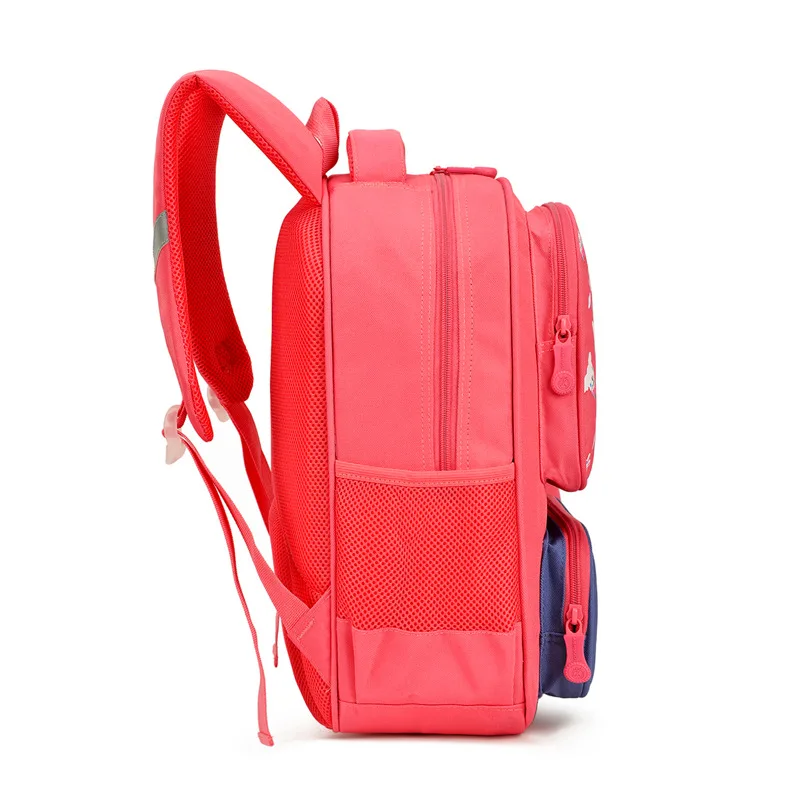 

School Bag Young STUDENT'S First Grade CHILDREN'S School Bags New Style Printed Words And Logo Korean-style Cartoon Backpack