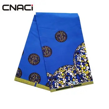 

CNACI New Fashion 6 Yards/Piece African Fabric Ankara Veritable Wax Tissu Africain Ankara Real Wax Prints Fabric For Women Cloth