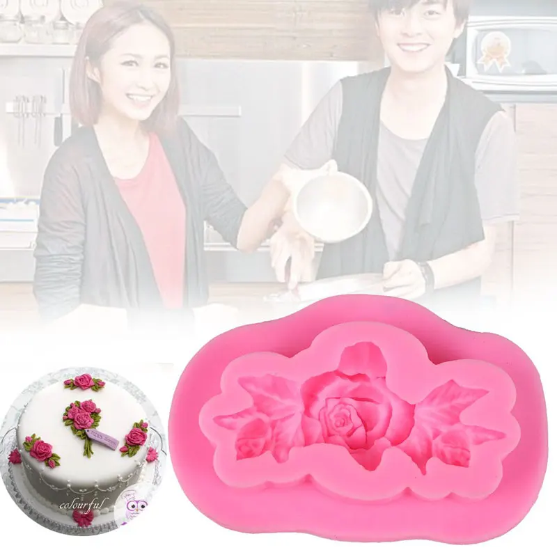 Форма розы DIY торт Sugarcraft Embosser домашняя кухня плесень производитель ремесло инструмент