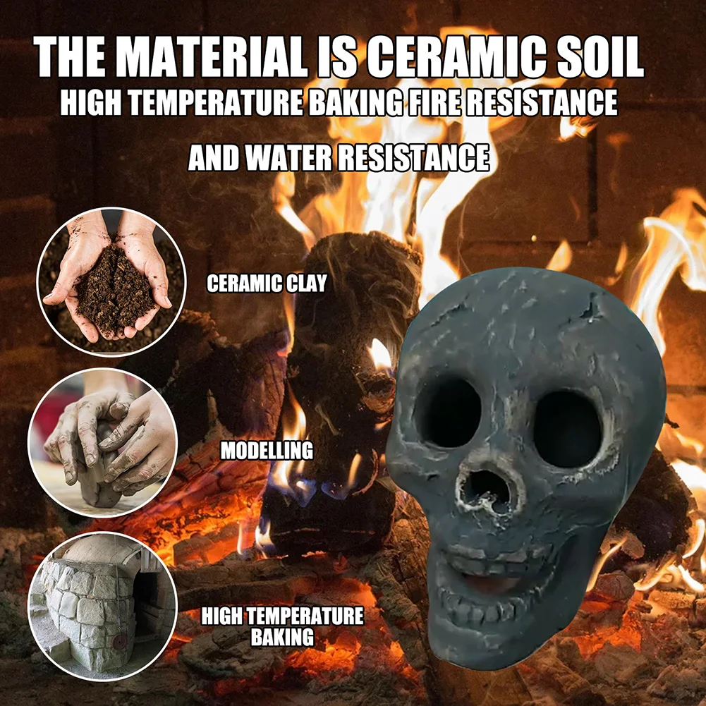 Новинка 2022 имитация черепа для Хэллоуина камин атмосфера горящего ужаса