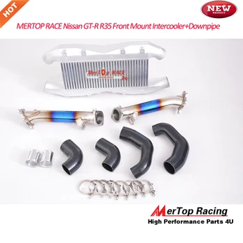 

MERTOP RACE Bar and Plate type Front Mount Intercooler Kit for GT-RR35 +HOSES and CLAMPS KITS 1000HP +TITANIZE Downpipe
