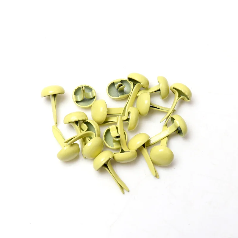 Metal Brads Mixed Pastel Round Brads Scrapbooking Embellishment Fastener Brads Metal Crafts For Diy shoes Decoration Spikes 5X10mm 100PCs