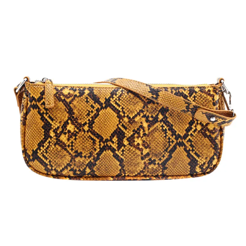 Snake Print 3 Женские сумки-мессенджеры в стиле ретро с узором «Аллигатор», повседневные однотонные сумки на плечо для женщин, ретро сумки из крокодиловой кожи - Цвет: Snake Print 3