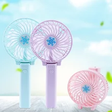 Перезаряжаемый ручной вентилятор USB портативный ночник ручной Настольный складной вентилятор с симпатичное яблоко кнопка(без батареи
