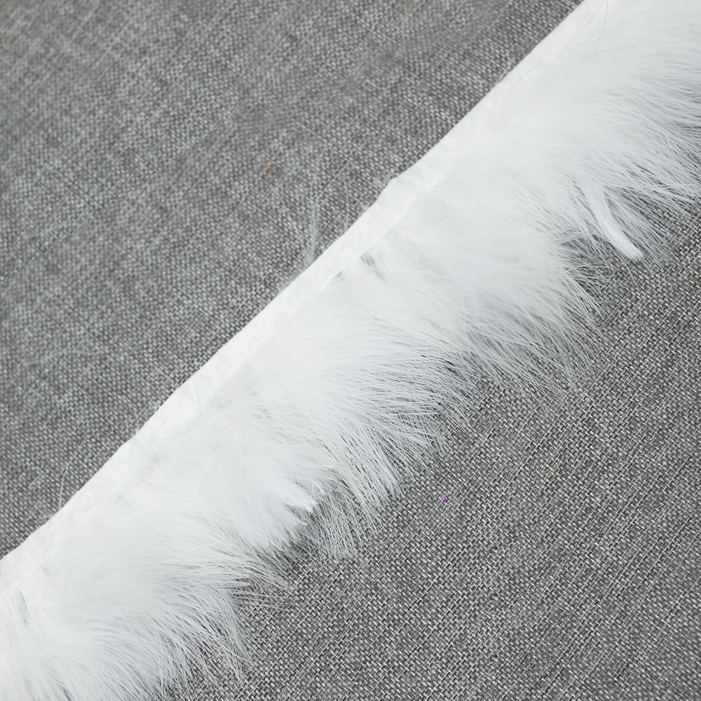 

2-10 Meter Fluffy White Marabou Feathers Trim Fringe Width 6-8cm Clothing Sewing Craft Plumes Ribbon Dress Needlework Decoration