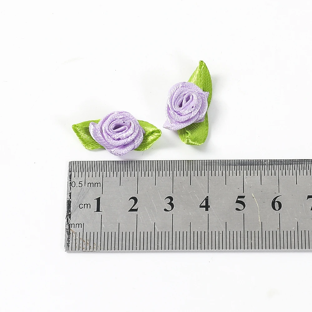  150 Pieces Satin Ribbon Flowers Small Flowers for