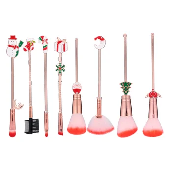

8pcs Makeup Brushes Kit Multifunctional Christmas Foundation Brush Eye Makeup Brushes Blush Brush for Eye Face