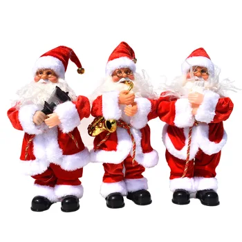 

Singing and Moving Santa Music Christmas Toys Ornaments Santa Claus Doll New Year Christmas Decorations for Home for Kids