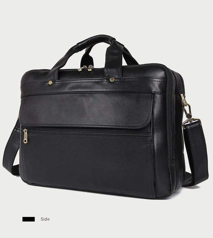 Luxury Doctors Briefcase Genuine Leather Shoulder Bag Crossbody Laptop