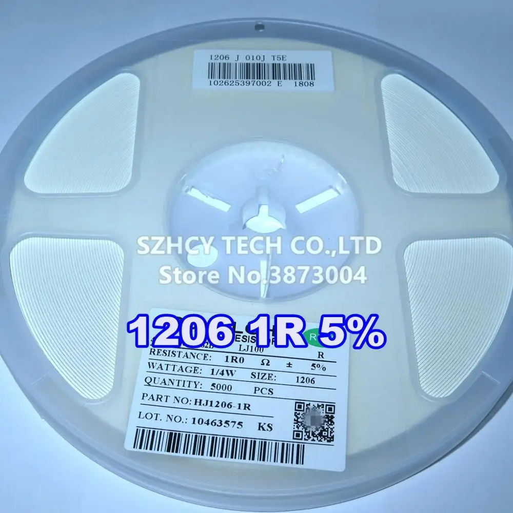 

5000Pcs 1206 1R 5% HJ1206-1R New and origianl