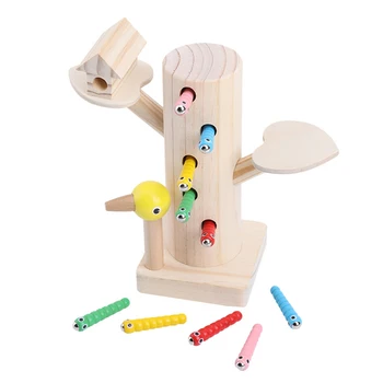 

Wooden Toys Woodpecker Catch Worm Insect Game Developmental Educational Toy Children Developmental Educational Toy Infant Runnin