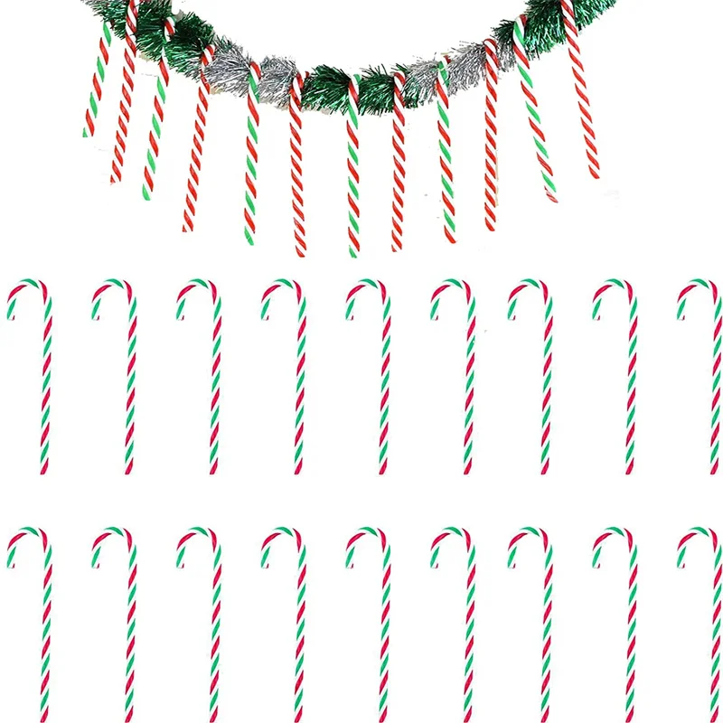 

10Pcs/Bag Candy Cane Christmas Decoration Christmas Tree Oranaments Gift Toys Cane for Xmas Party Gift Stationery Supplies