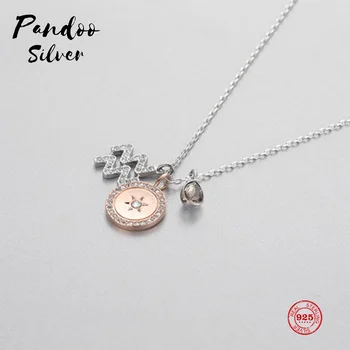 

Fashion Charm 925 Sterling Silver Original 1:1 Copy, Twelve Constellations Smart Scorpio Necklace Women Luxury Jewelry Gifts