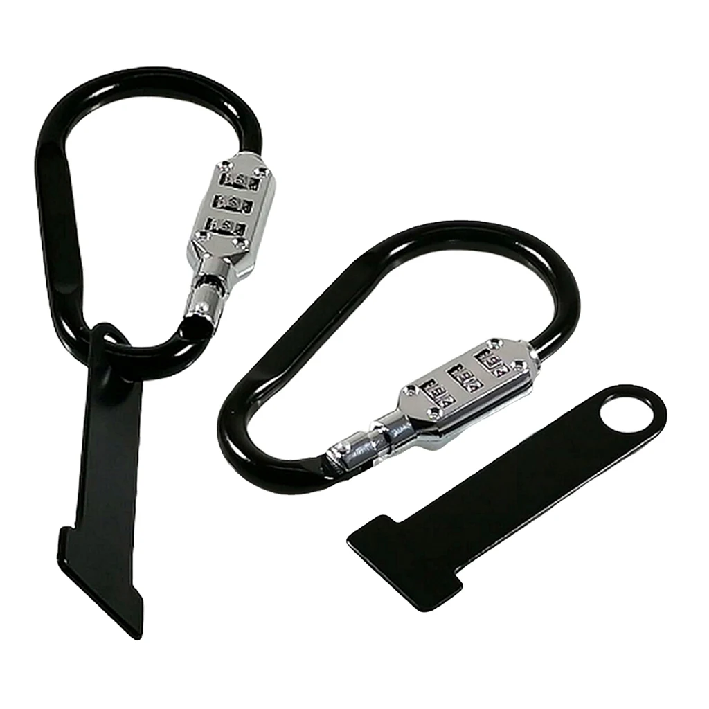 2pcs Security Motorbikes Helmet Lock Combination Code Lock with T-Bar Anti-theft