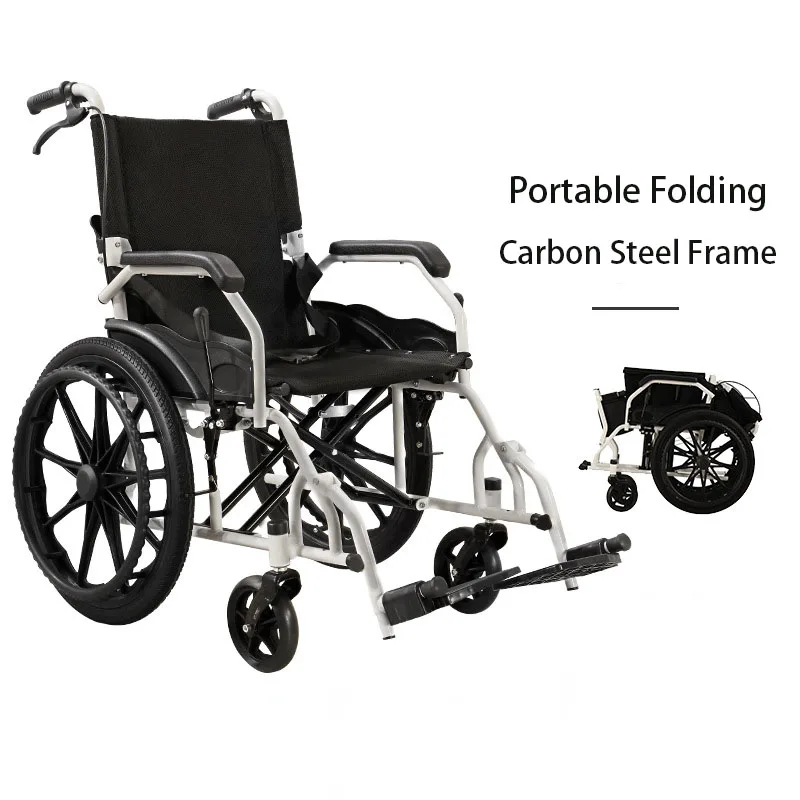  Wheelchair Handcycle Portable Travel Wheelchair Multifunctional reinforced Wheelchair Foldable Hand
