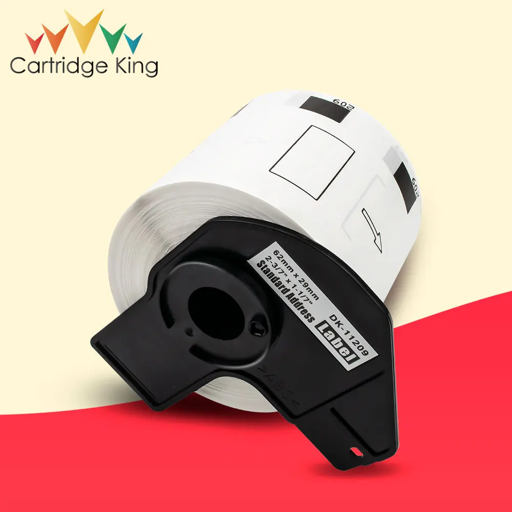 Cartridge King for Brother DK 11209 Small White Paper Address Thermal Labels 62*29mm for Brother