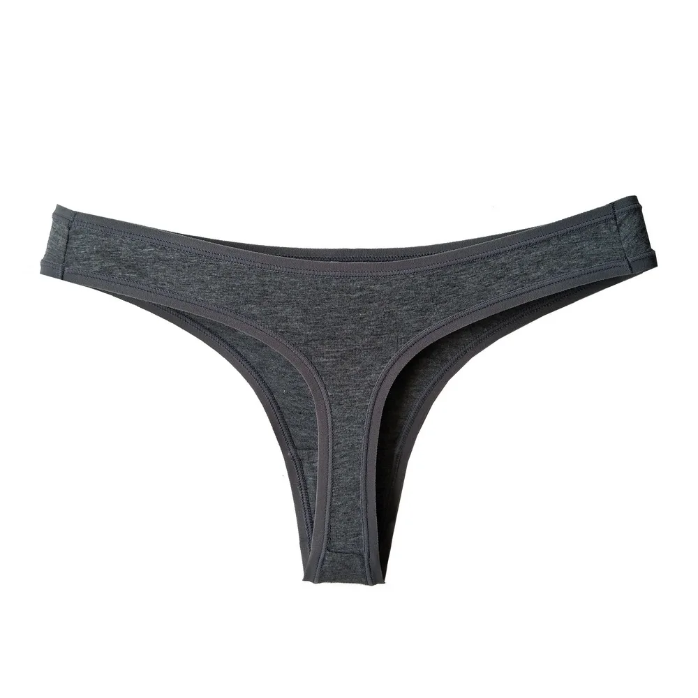 

Thin unmarked panties women simple T-shirt lady low-waist sexy t-word pants
