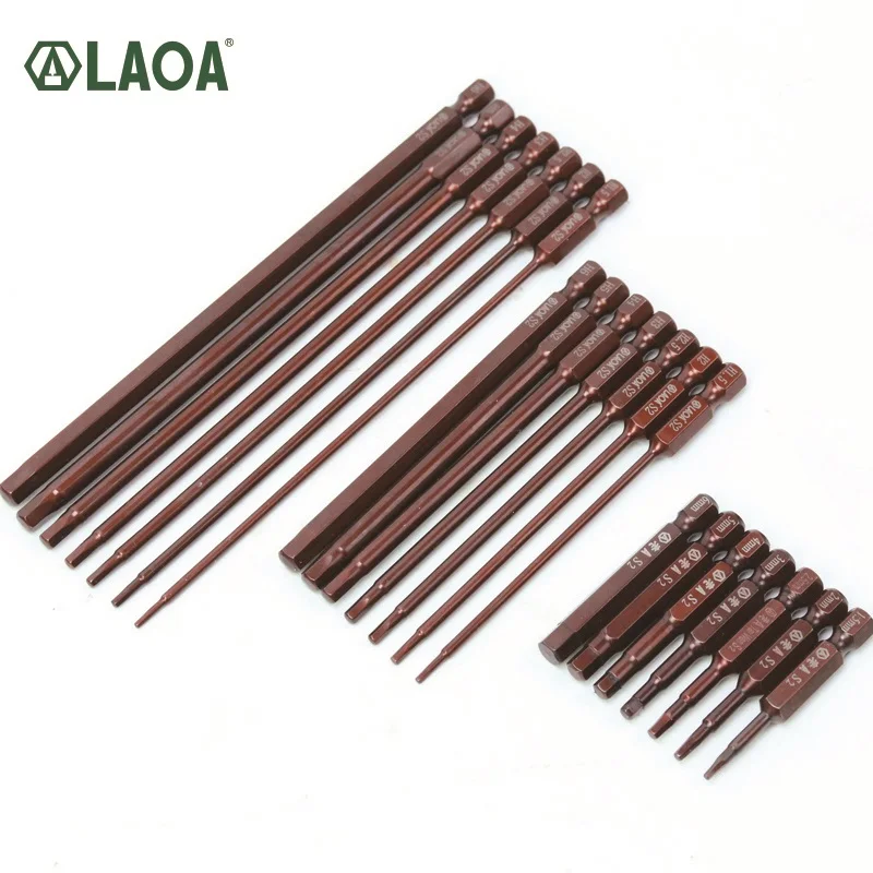 Шестигранные биты LAOA Electric S2 1 шт. насадка H1.5/2/2 5/3/4/5/6 мм длина 50/100/150 магнитная