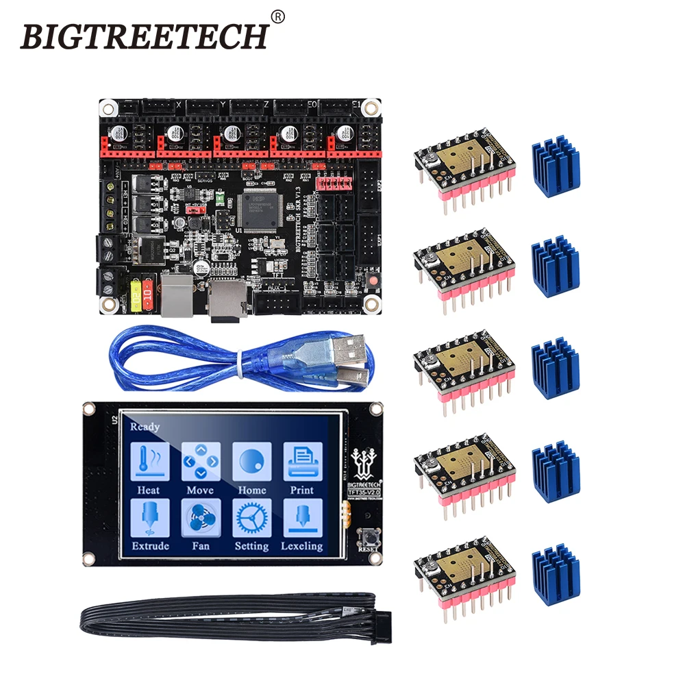 BIGTREETECH SKR V1.3 гладкая доска 32 бит+ BLTouch+ TMC2208 TMC2130+ TFT35 V2.0 сенсорный экран VS MKS Gen L части 3d принтера