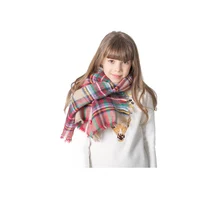 Детские кашемировые шарфы из искусственного кашемира, мягкие теплые зимние шарфы для девочек, длинный шарф из искусственного кашемира