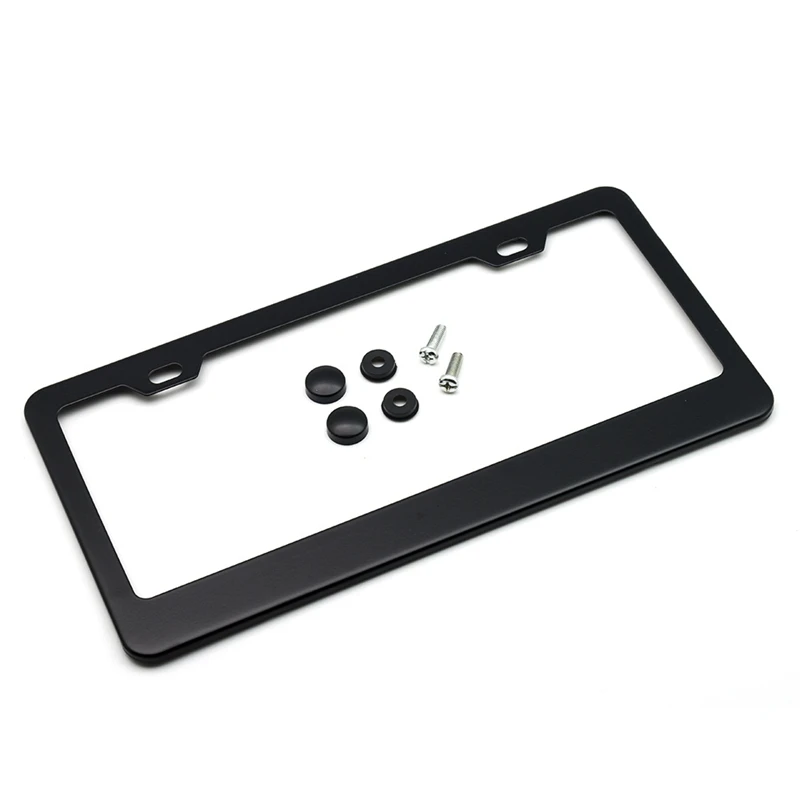 

1PC Stainless Steel Car License Plate Rack Frame License Plate Explosion Modified Car License Plate Without Nut