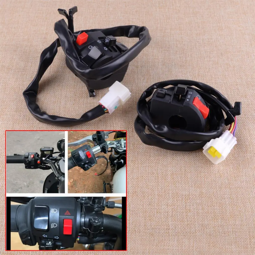 DWCX 7/8 &quot12V левый и правый руль мотоцикла рог указатель поворота переключатель