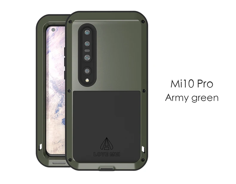 LOVE MEI For Xiaomi Mi 10 Pro Case Shock Dirt Proof Water Resistant Metal Armor Cover Phone Case For Xiaomi Mi 10 (16)