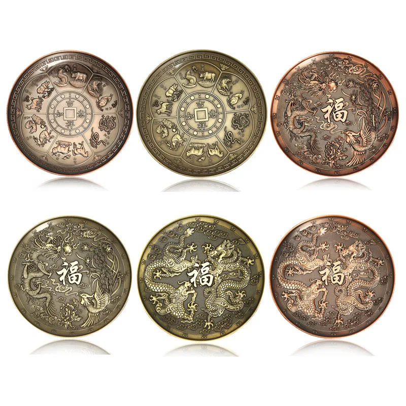 Retro 5 Holes Lotus Incense Burners Dragon Incense Holder Stick Cone Censer Plate Buddhism 2 Colors Home Office Decoration Craft