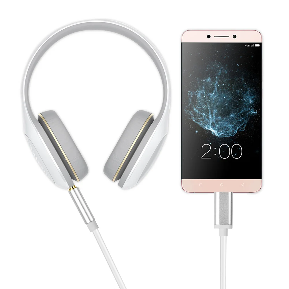 KEBIDU usb type C штекер на 3 5 мм Штекер кабель 1 м USB автомобильный AUX аудио адаптер для