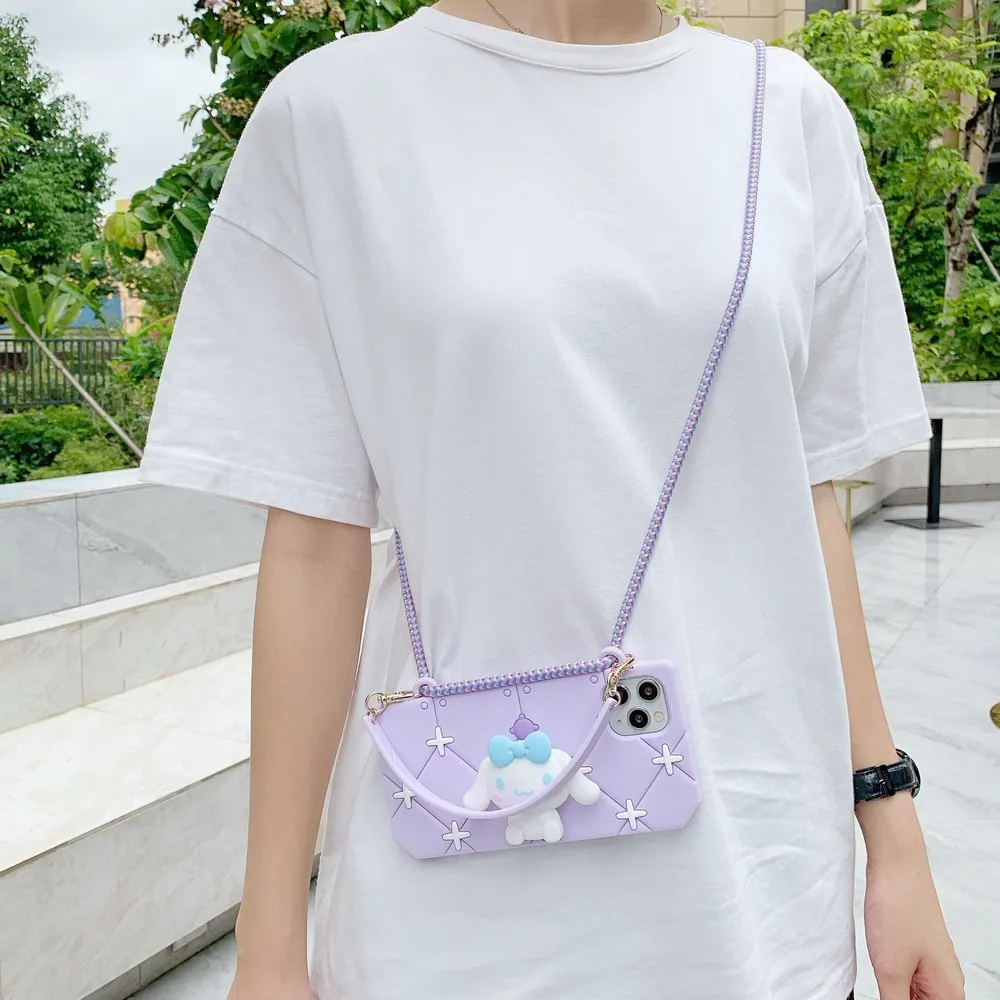 

Cute frame lanyard forApple 7 8 7plus 8plus x XR XS Max 11 11pro Max Waterproof an shatterproof mobile phone shell