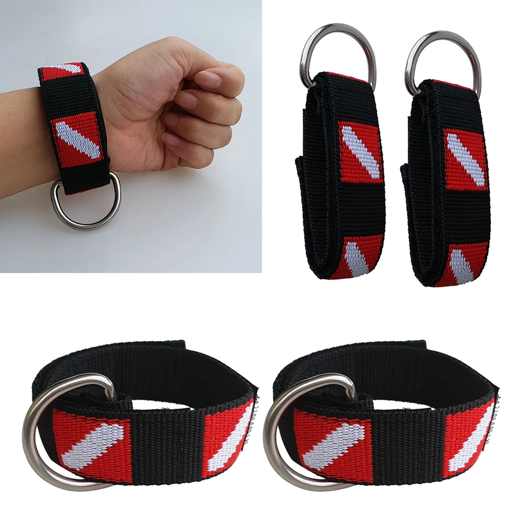 4pcs Scuba Diving Wrist Strap Hand Lanyard with Adjustable Fastening