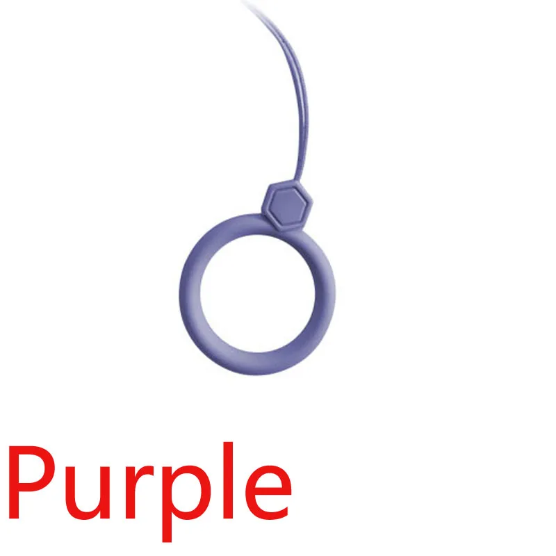 Purple Силиконовое кольцо для мобильного телефона ремешок Силиконовое кольцо для мобильного телефона U диск универсальный силиконовый ударопрочный - Цвет: Purple