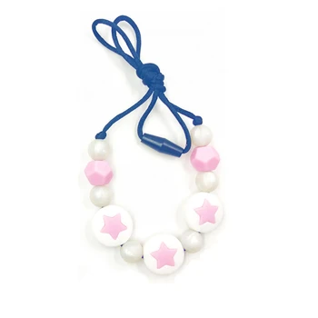 

1PC New Baby Teether Silicone Necklace Collar Lactante Beads Baby Charm Pendant Necklace