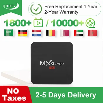 

MX9pro IPTV Box QHDTV Code Android 8.1 TV Box 1GB 8GB Arabic IP TV Belgium Morocco Algeria IPTV Subscription No App Include