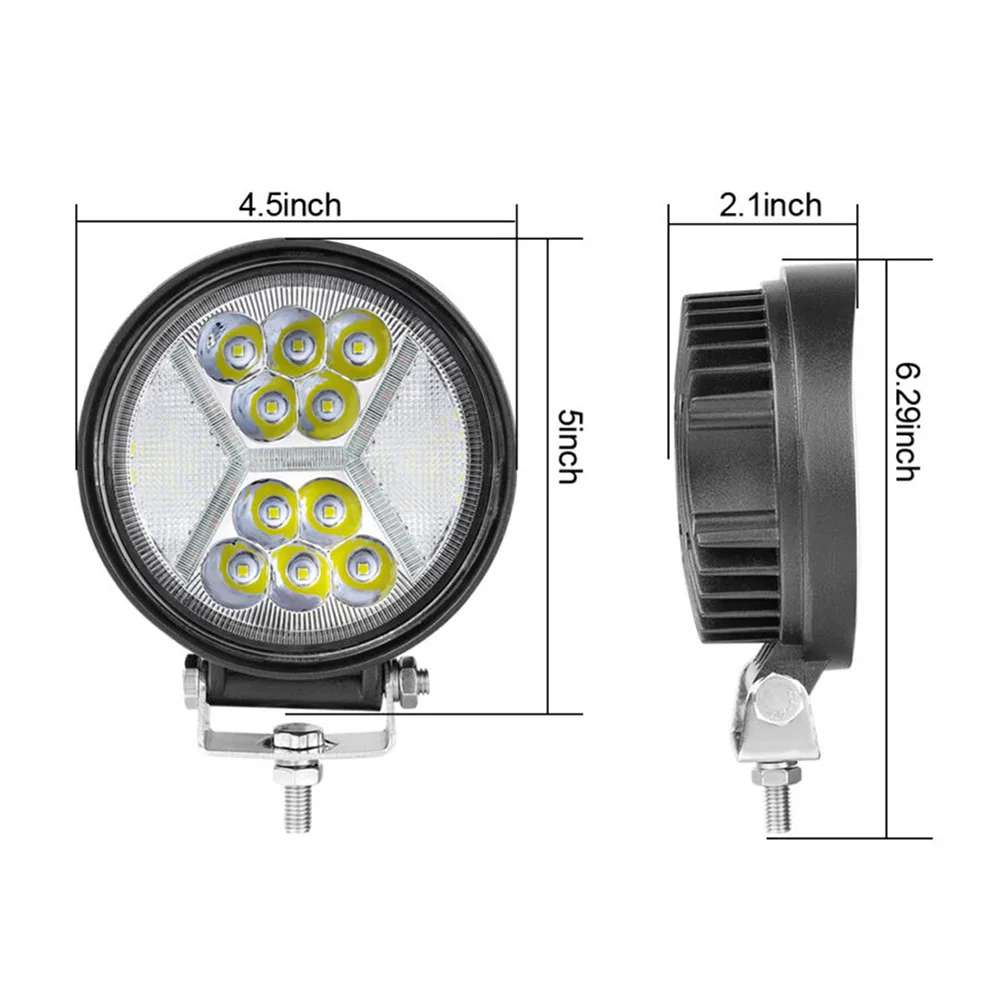 2 шт. круглый светодиодный светильник для бездорожья 400 Вт DC 9-32 в водонепроницаемый поворотник противотуманная фара сменный светильник ing аксессуар