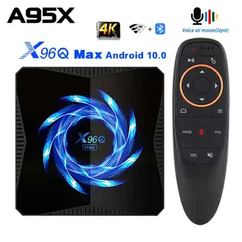 

Smart TV Box Android 10 4GB 32GB 64GB 4K H.265 Media Player 2.4G/5.0G WiFi Bluetooth Set Top Box Google Android Tv Box X96Q MAX